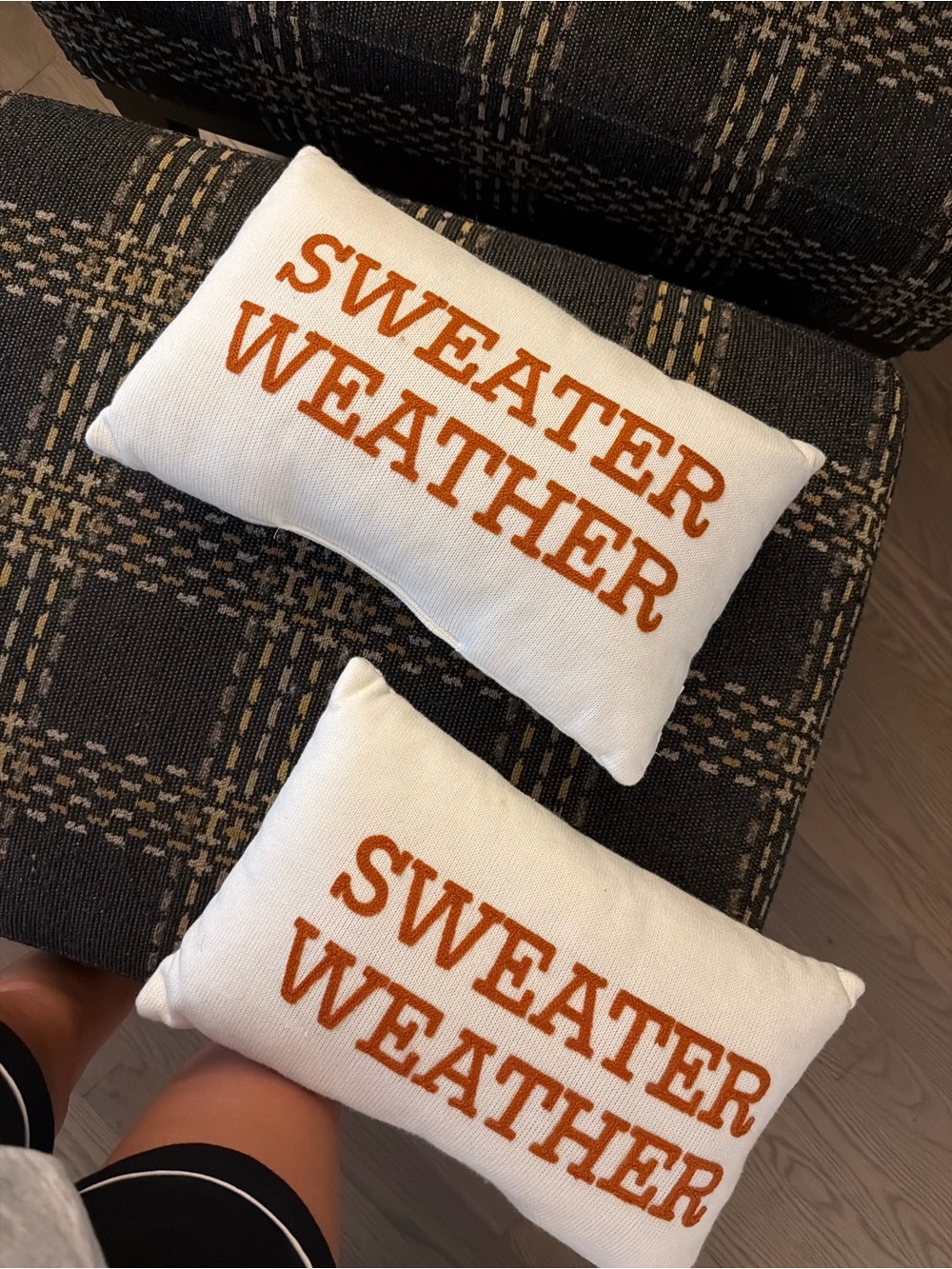 Set of fall pillows